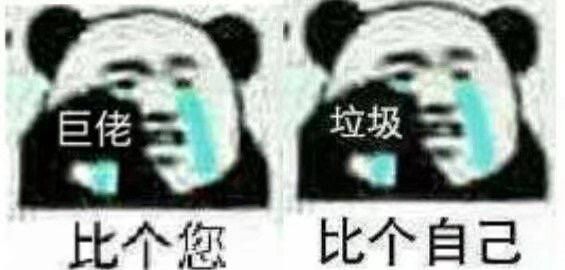 比个您：巨佬；比个自己：垃圾