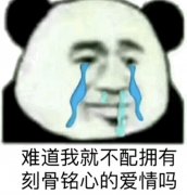 难道我就不配拥有刻苦铭心的爱情吗