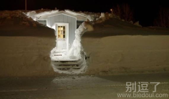 愚公移雪，挺有意境的