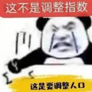 这不是调整指数这是要调整人口(股票基金表情包)