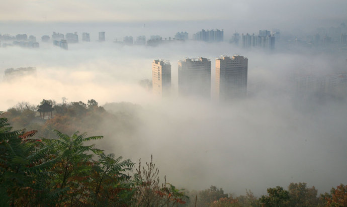 鸭绿江畔海市蜃楼奇观 赞