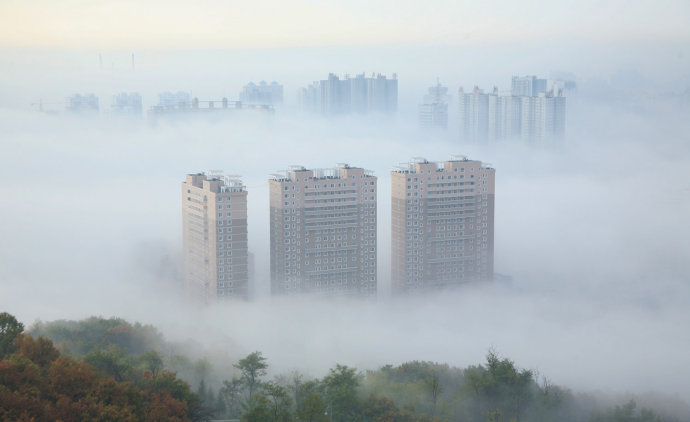 鸭绿江畔海市蜃楼奇观 赞