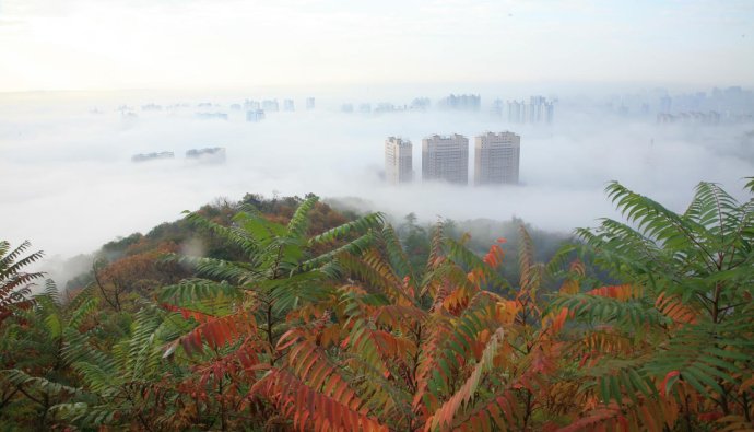 鸭绿江畔海市蜃楼奇观 赞