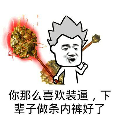 你那么喜欢装逼，下辈子做条内裤好了！表情包