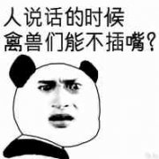 人说话的时候，禽兽们能不插嘴？（熊猫人）表情包