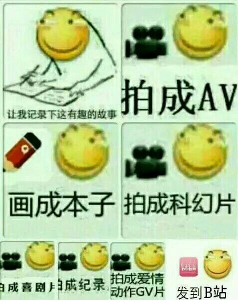 拍AV 画成本子 拍成科幻式表情包