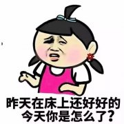 （无节操表情包）昨天在床上还好好的 今天你是怎么了？表情包